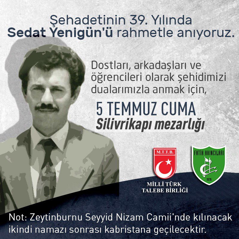 Sedat Yenigün'ü Dualarla Anıyoruz