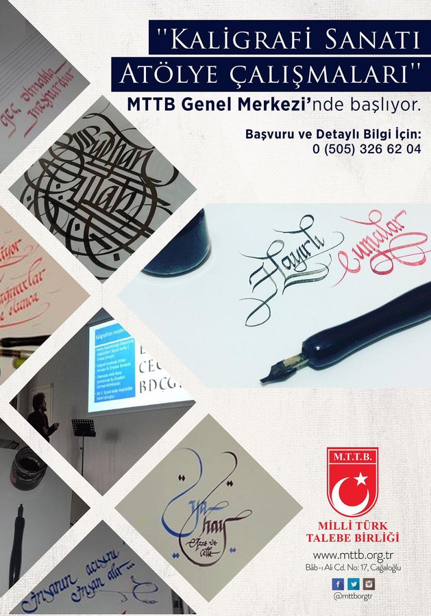 ''Kaligrafi Sanatı'' Atölye Çalışmaları MTTB Genel Merkezi'nde başlıyor..