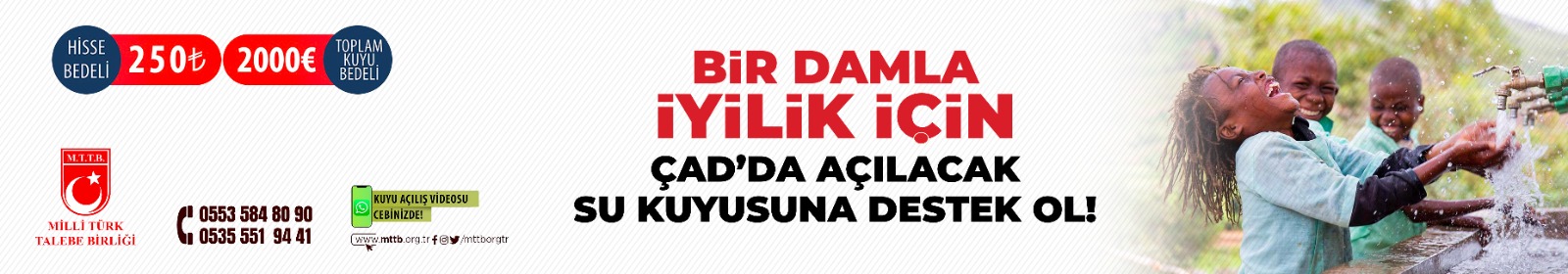 MİLLİ TÜRK TALEBE BİRLİĞİ 'ÇAD' SU KUYUSU PROJESİ